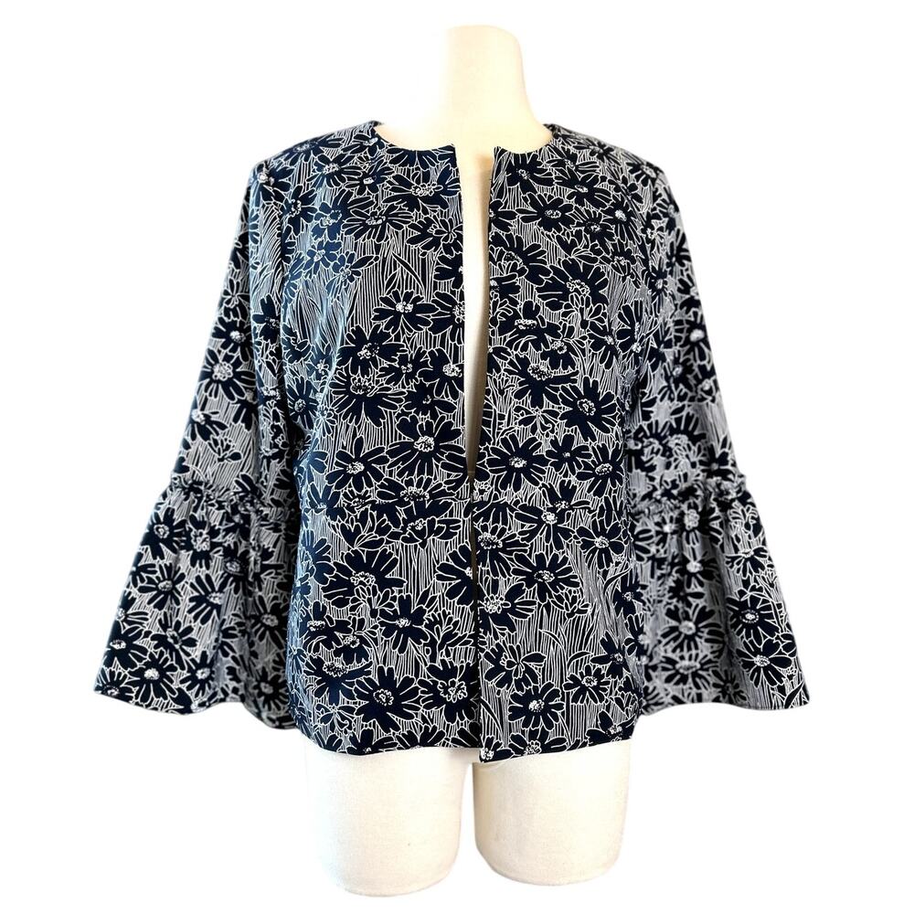 BANANA REPUBLIC Fashion Bell Sleeve Blazer Size 8 Preppy Business Casual Office